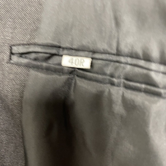 VINTAGE Guy Laroche Paris Black Men’s Linen Blend Blazer Jacket Sz 40R (42R) - Picture 11 of 16